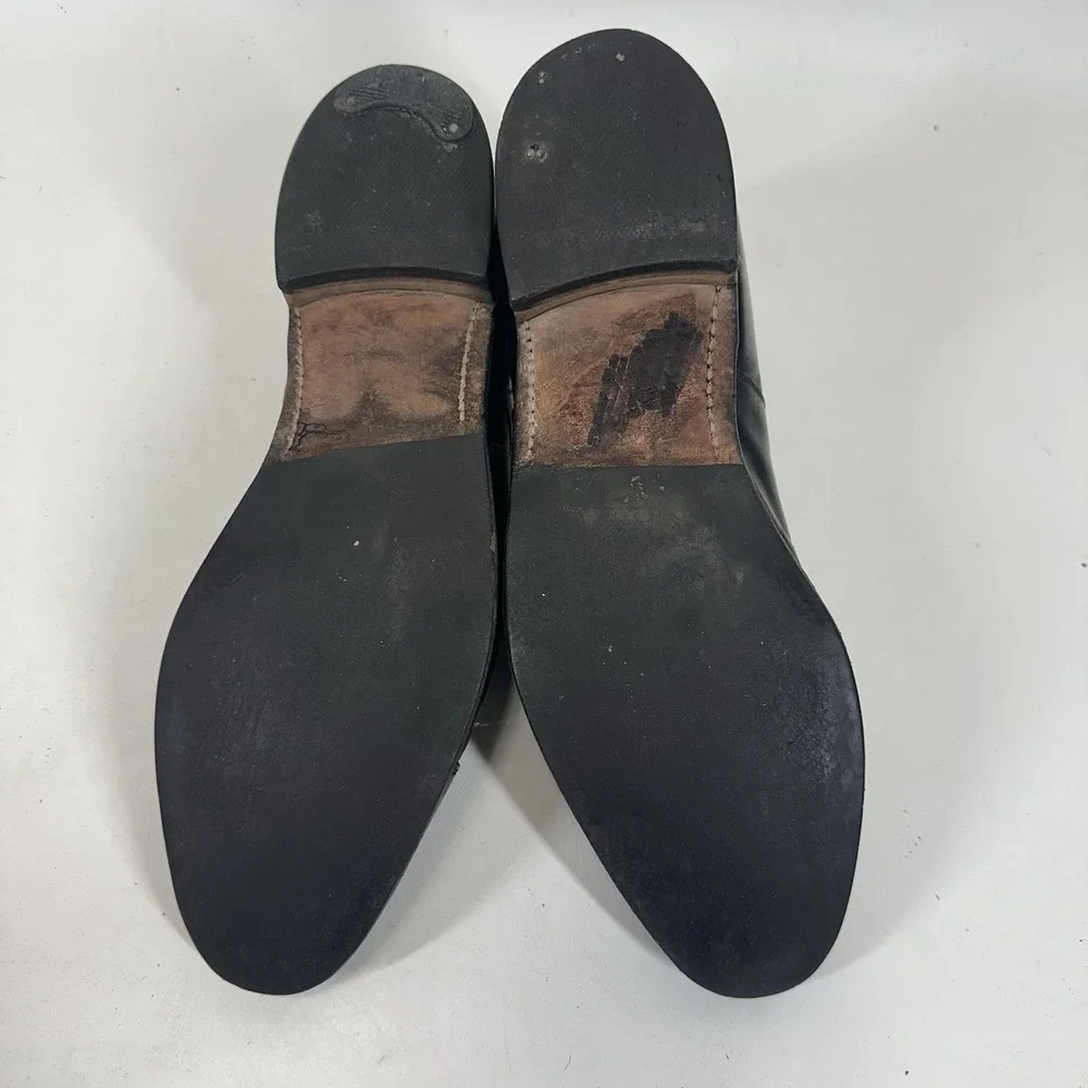 Johnston & Murphy Optima Oxford Cap Toe‎ Black Leather Dress Shoes 11.5 C/A
